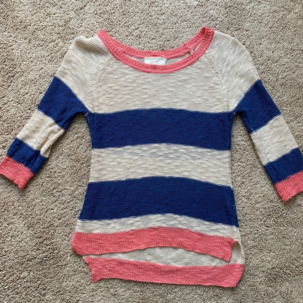 Pink Rose thin striped sweater